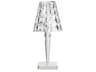 Big Battery 6. Battery Dimmable Outdoor Portable Lamp in Crystal