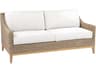 Frances Wicker and Teak Sofa