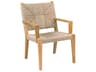 Hadley Teak Wicker Dining Arm Chair