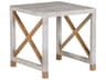 Jupiter Teak 20" Wide Square Glass Top End Table
