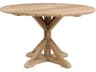 Provence 50 Inch Round Dining Table Distressed Teak