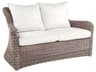Sag Harbor Wicker Settee All-Weather Outdoor Loveseat