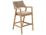 Special Order Spencer Teak Wicker Bar Stool