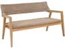 Spencer Teak Wicker Loveseat Modern Outdoor Settee
