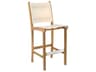 St. Tropez Teak Sling Bar Chair Modern Outdoor