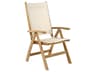 St. Tropez Teak Sling Dining Arm Chair Adjustable