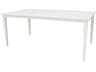 Special Order Tribeca Aluminum 72"W x 40.5"D Rectangular Dining Table with Umbrella Hole