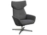 Palma Yeti Dark Gray Fabric Upholstered Recliner