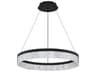 Arctic Ice 1-Light Black LED Round Pendant