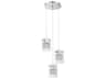 Politan 3-Light Chrome Crystal Glass Cylinder Pendant