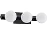 Orbitron 3-Light Black Glass Vanity Light