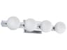 Orbitron 4-Light Chrome Glass Vanity Light