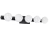 Orbitron 5-Light Black Glass Vanity Light