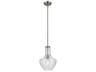 Everly 1-Light Brushed Nickel Bell Pendant