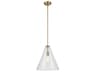 Everly 1-Light Natural Brass Pendant
