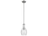 Everly 1-Light Brushed Nickel Bell Mini Pendant