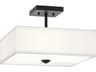 Shailene 3-Light Black Semi Flush Mount