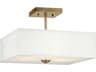 Shailene 3-Light Natural Brass Flush Mount