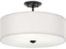 Shailene 3-Light Black Drum Semi Flush Mount