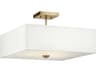 Shailene 3-Light Natural Brass Flush Mount