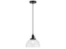 Avery 1-Light Black Dome Mini Pendant