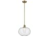Avery 1-Light Natural Brass Globe Pendant