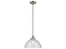 Avery 1-Light Brushed Nickel Dome Pendant