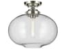 Avery 1-Light Brushed Nickel Globe Semi Flush Mount