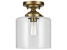 Winslow 1-Light Natural Brass Flush Mount