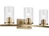 Crosby 3-Light Natural Brass Vanity Light
