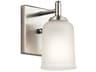 Shailene 1-Light Brushed Nickel Glass Wall Sconce