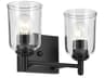 Shailene 2-Light Black Vanity Light