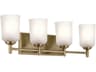Shailene 4-Light Natural Brass Vanity Light
