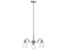 Aivian 3-Light Nickel Textured Glass Bell Chandelier