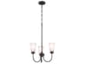Erma 3-Light Olde Bronze Glass Empire Chandelier