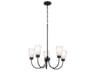 Erma 5-Light Black Glass Empire Chandelier