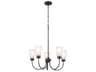 Erma 5-Light Olde Bronze Glass Empire Chandelier