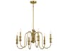 Karthe 6-Light Natural Brass Bronze Candelabra Chandelier
