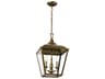 Dame 2-Light Character Bronze Glass Lantern Mini Pendant