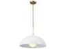 Fira 1-Light White Brass Dome Pendant
