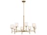 Ali 8-Light Brushed Natural Brass Drum Chandelier
