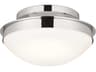 Bretta 2-Light Polished Nickel Glass Bowl Flush Mount