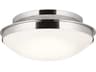 Bretta 3-Light Polished Nickel Glass Bowl Flush Mount