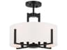Malen 4-Light Black Drum Semi Flush Mount