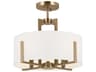Malen 4-Light Champagne Bronze Drum Semi Flush Mount