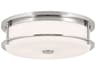 Brit 4-Light Polished Nickel Glass Drum Flush Mount