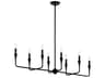 Alvaro 8-Light Black Island Pendant