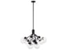 Silvarious 12-Light Black Chandelier
