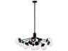Silvarious 12-Light Black Chandelier