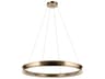 Larousse 1-Light Champagne Bronze Round Pendant